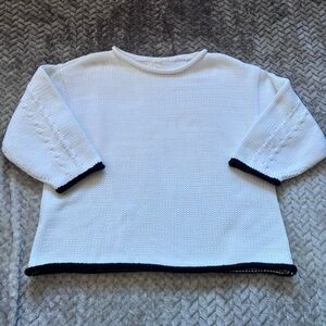 Lou & Grey White Knit Sweater